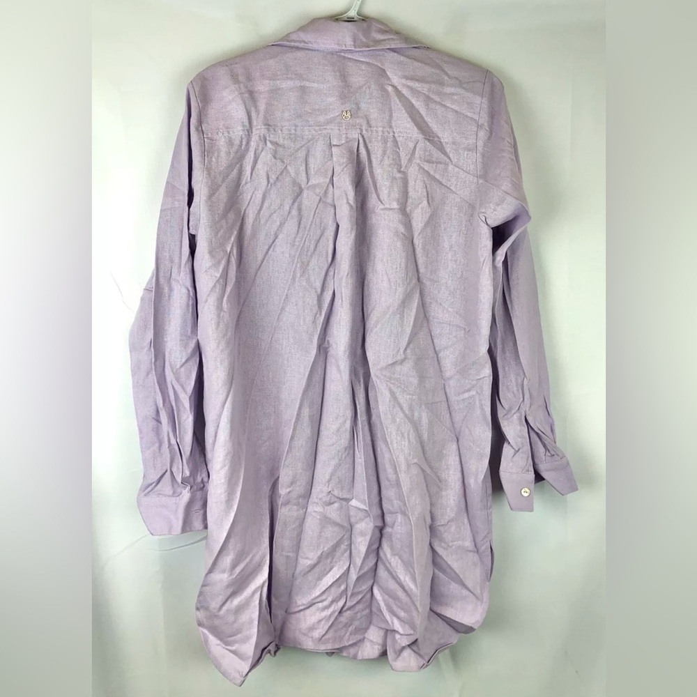 Maaji Women’s Long Sleeve Button Down Purple Cover Up Size Large - Picture 2 of 3